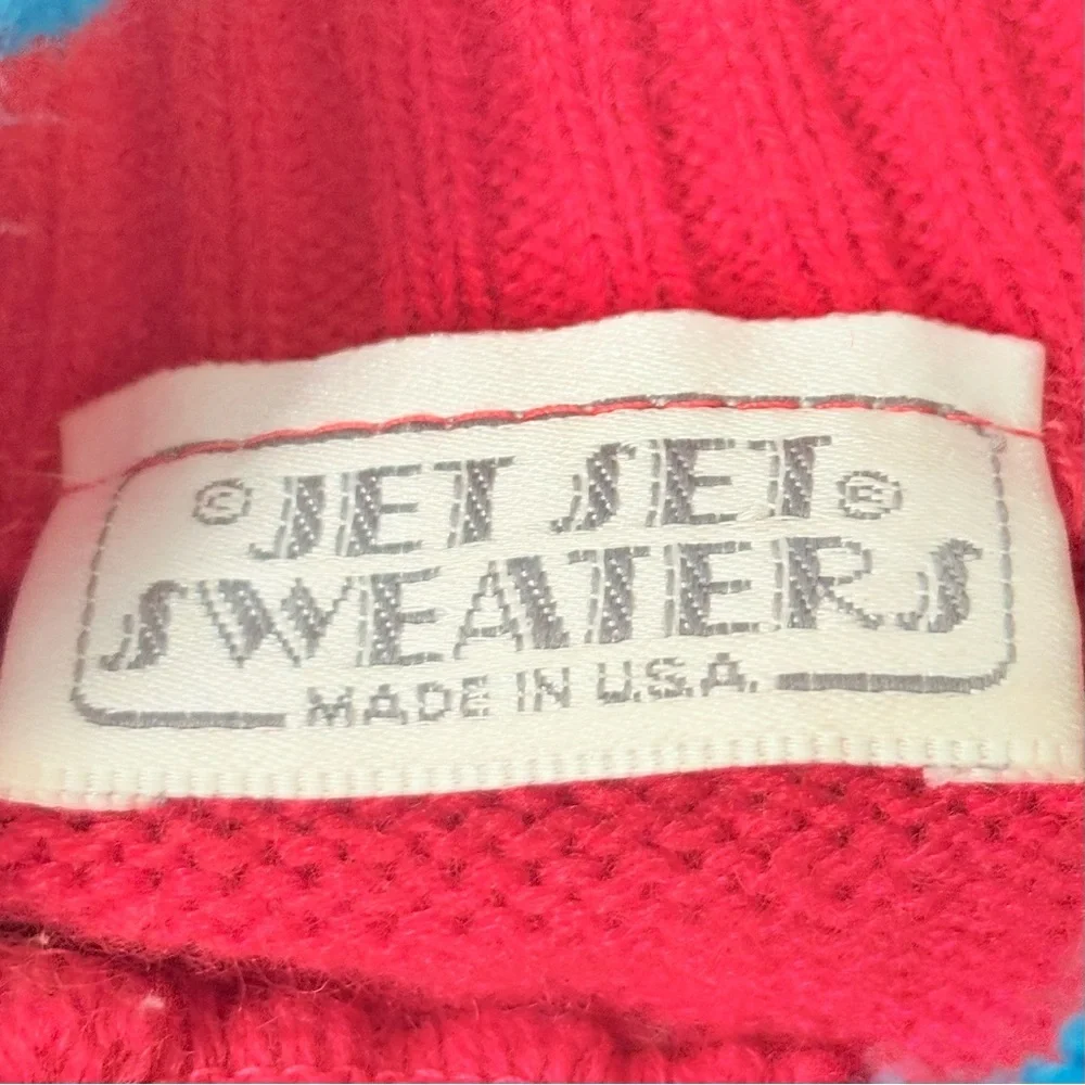 Vintage Jet Sweat Kids Sweater 80’s/90’s FUN Geometric Shapes Made In USA